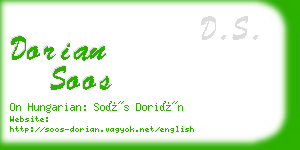 dorian soos business card